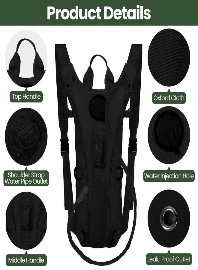 Liliful 4 Pcs Hydration Pack Backpack with 3 Liter Water Bladder Tactical Hiking Water Backpack with Hydration Bladder Military Daypack for Hiking Cycling Climbing - Image 3