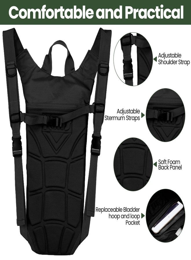 Liliful 4 Pcs Hydration Pack Backpack with 3 Liter Water Bladder Tactical Hiking Water Backpack with Hydration Bladder Military Daypack for Hiking Cycling Climbing - Image 4
