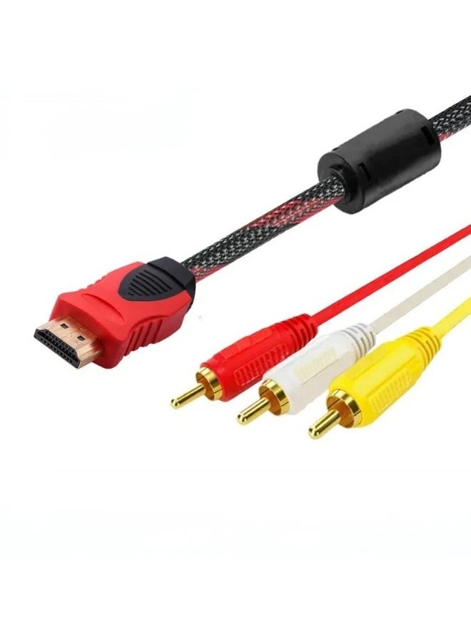 كابل HDMI إلى RCA فيديو صوت AV متعدد الألوان - Image 2