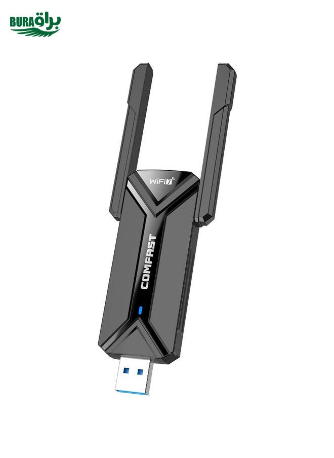 BURAQ - COMFAST CF-983BE WiFi7 Tri-Band 6500Mbps USB Wireless Network Adapter PC Network Card - Image 1