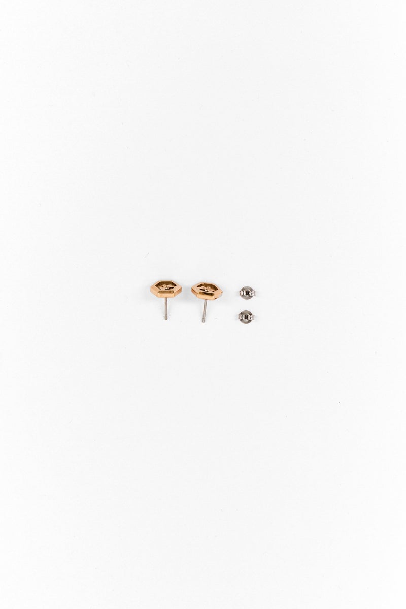 OLIVIA BURTON Women Minima Bee Carnation Gold Stud Earrings, Rose Gold  - Image 2