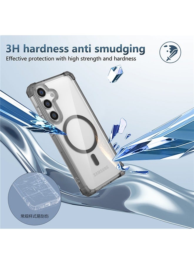 إكس ليفيل غطاء ماج سيف لهاتف سامسونج جالكسي S24 مع مغناطيسات أقوى، غطاء شفاف للهاتف - Image 4