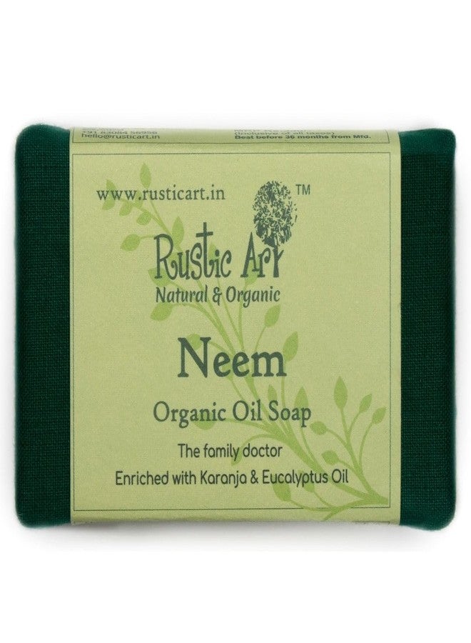 Rustic Art Neem Basil Soap |Body Acne Care | Purifying & Detox | Handmade Organic | For Women & Men | 100g - Image 3