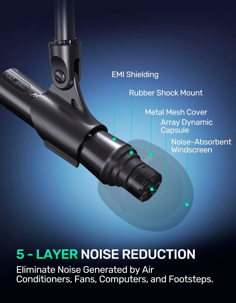 Borenbuir Audiobook Recording Equipment for Home, USB/XLR Dynamic Microphone, Noise-Canceling Handheld, Studio Mic Kit, Ideal for Reading Aloud, Narration, Voice-Over Work - Image 5