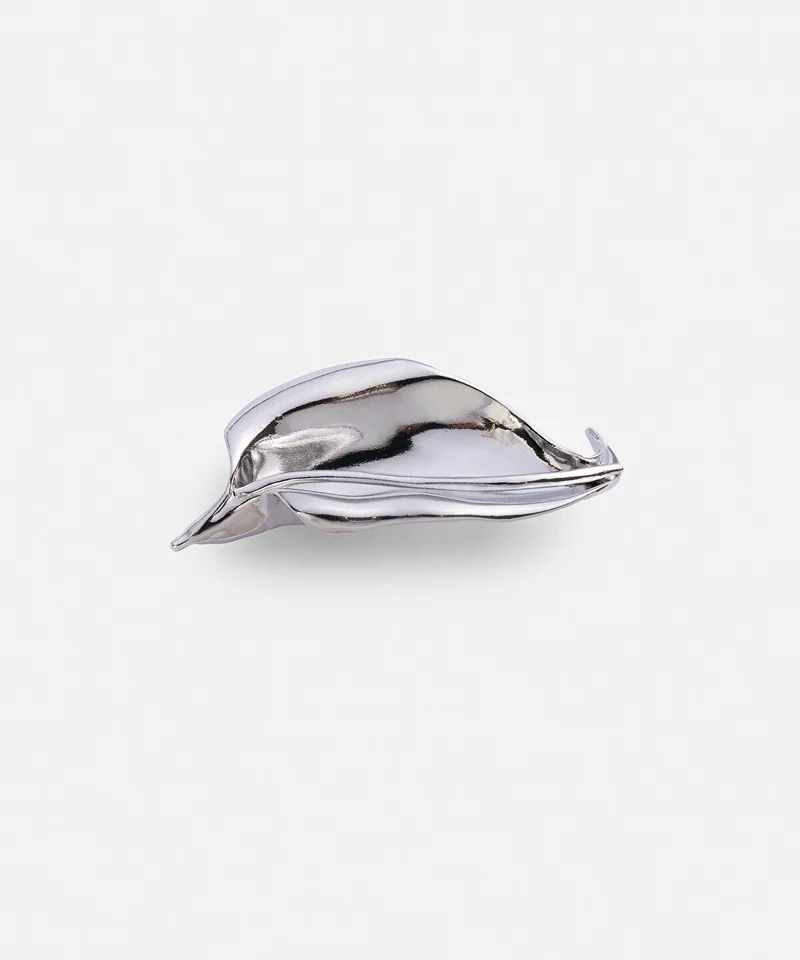 ابيكول Textured Leaf Brooch