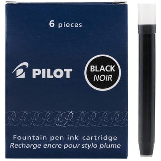 Pilot Black Ink Cartridge 6/Pack (Pack of 3)