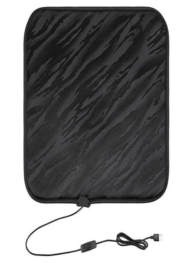 Winter Usb Electric Blanket Heater Automobile Seat Cushion Heating Pad Sofa Chair Warmer Heater Blanket For Car Office Warmer black - Image 1