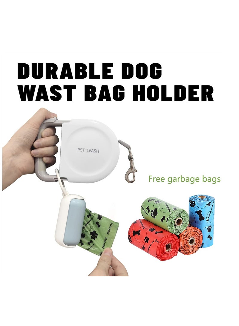 360° Tangle-Free Retractable Dog Leash with Anti-Slip Handle Built-in Waste Bag Dispenser Ideal for Small and Medium Dogs and Cats - Image 4