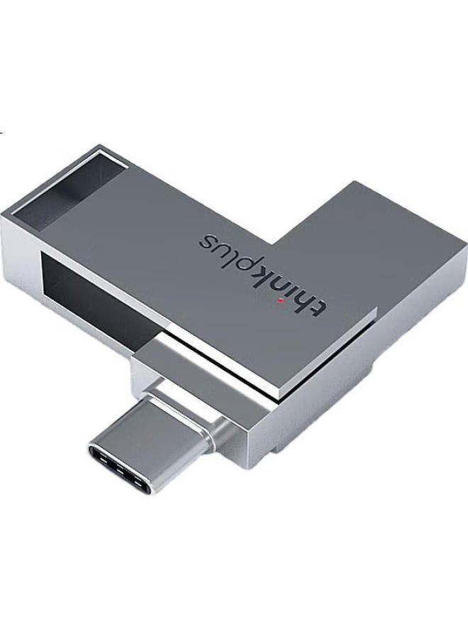 thinkplus Thinkplus 64Gb Metal Usb Flash Drive, Usb3.2 & Type-C Dual Interface, High Capacity, Compatible With Phones And Computers, Business And Office Use, Mu90 Series - Image 3