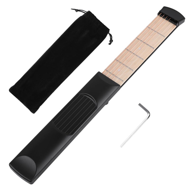 Anjetan 6-Fret Guitar Chord Trainer, Pocket Guitar Practice Neck, Portable Guitar Practice Tool, Guitar Chord Trainer for Beginners, 6-String Guitar Fingerboard for Home, Travel - Image 2