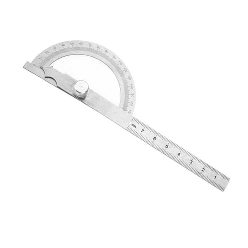 Stainless Steel Goniometer Protractor 0 180 Degree Angle Gauge with 15cm Ruler 80 120mm - Image 4