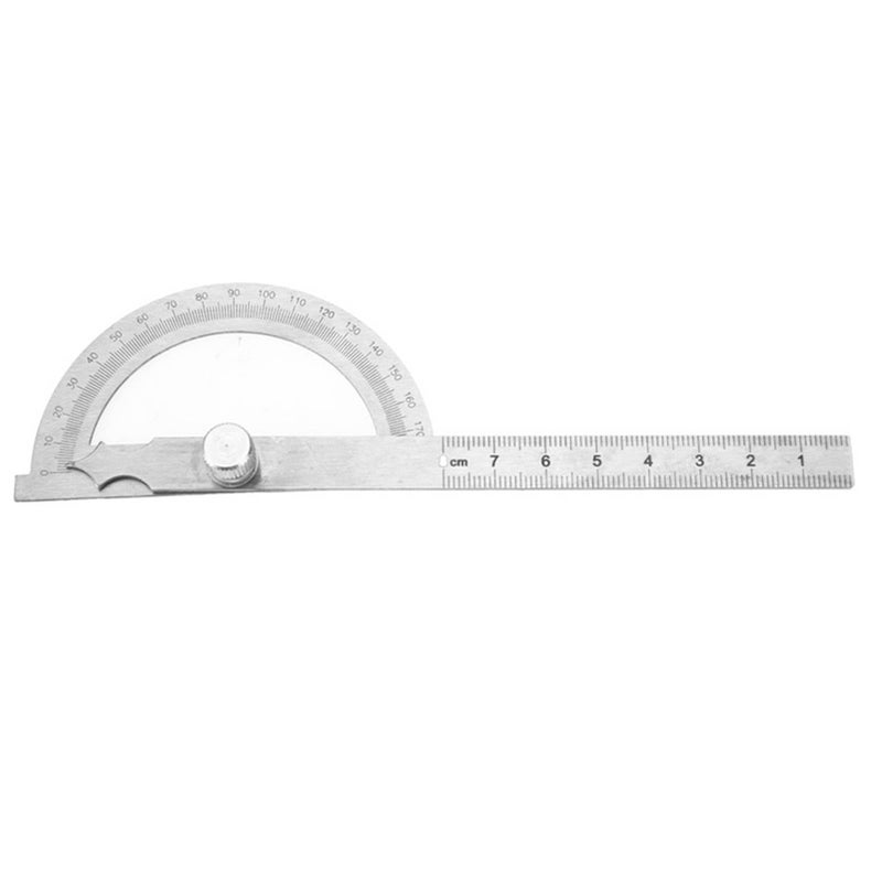 Stainless Steel Goniometer Protractor 0 180 Degree Angle Gauge with 15cm Ruler 80 120mm - Image 5