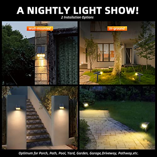 LEREKAM Solar Spot Lights Outdoor Landscape Light, 40 LEDs Solar Landscape Spotlights Outdoor Waterproof Auto On/Off Garden Lights, Outdoor Solar Lights for Yard Palm Tree Driveway Patio Pool - Image 3