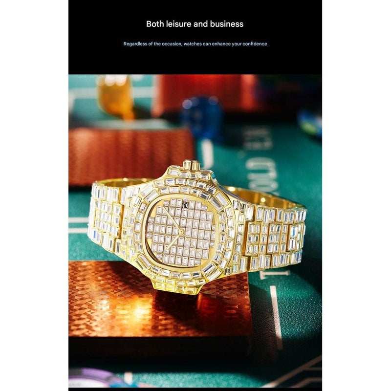 PINTIME Fashionable Diamond-Studded Gypsophila Quartz Watch - Image 4