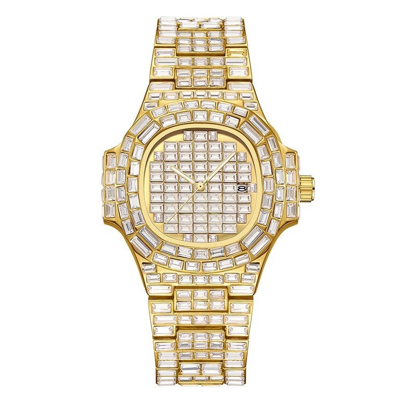PINTIME Fashionable Diamond-Studded Gypsophila Quartz Watch - Image 1