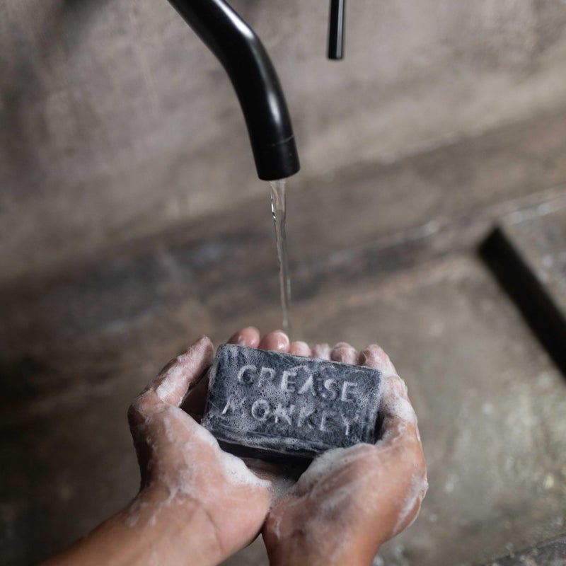 Bali Soap Grease Monkey - Natural Bar Soap for Mechanics, Men, Dad, Husband - Activated Charcoal Scrub, 2-Pack 7oz - Image 3