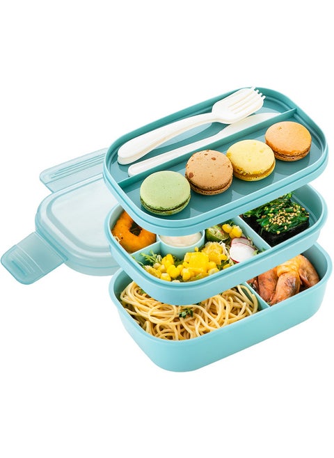 Multi-Layered Kids Lunch Box with Food Dividers for Easy Portioning, Microwave and Fridge Safe, BPA-Free, PP5 Material and Leak-Proof Silicone Seal