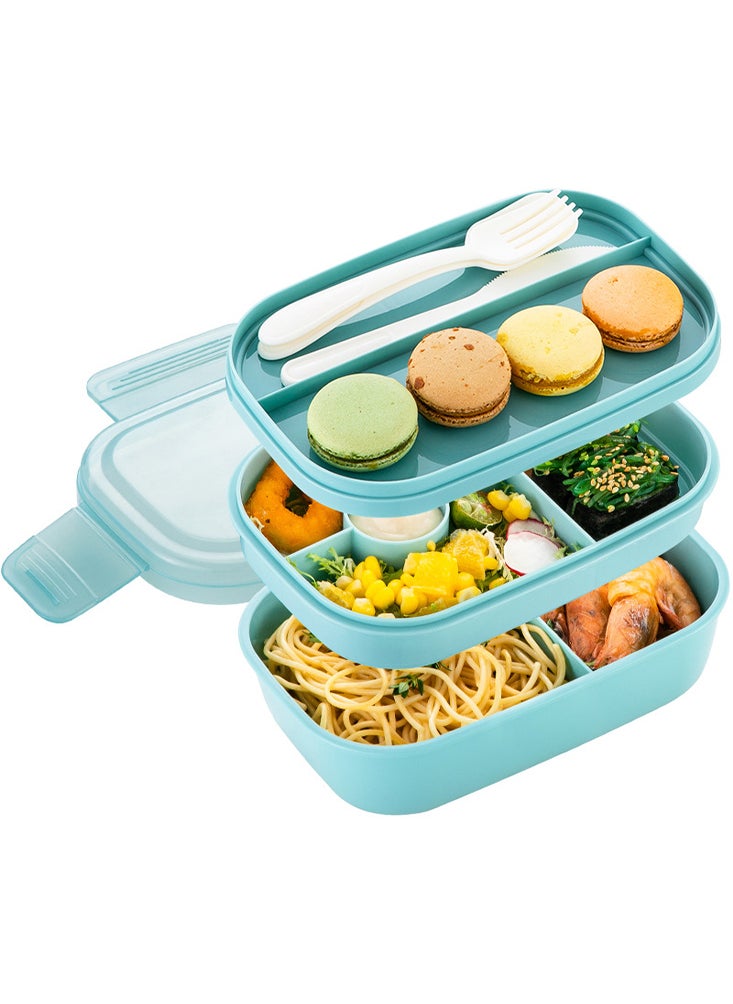 Perfii - Multi-Layered Kids Lunch Box with Food Dividers for Easy Portioning, Microwave and Fridge Safe, BPA-Free, PP5 Material and Leak-Proof Silicone Seal - Image 1