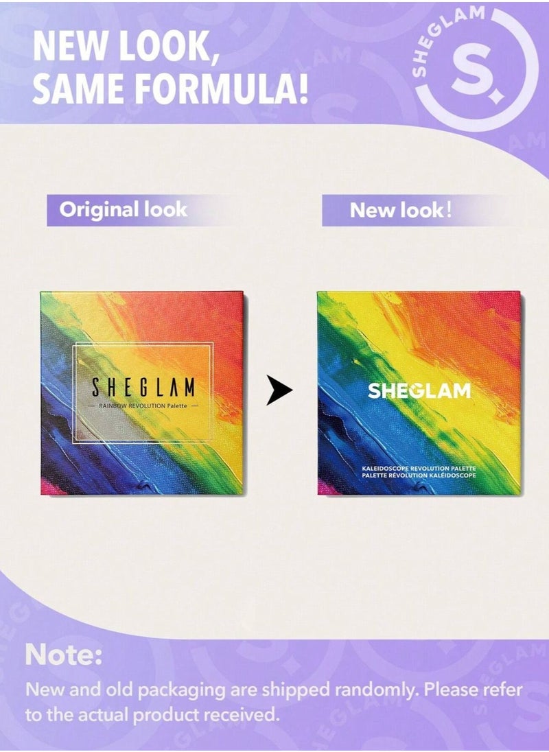 SHEGLAM Rainbow Revolution Palette 9-Clolor Metallic Shimmer Eyeshadow Palette 10g