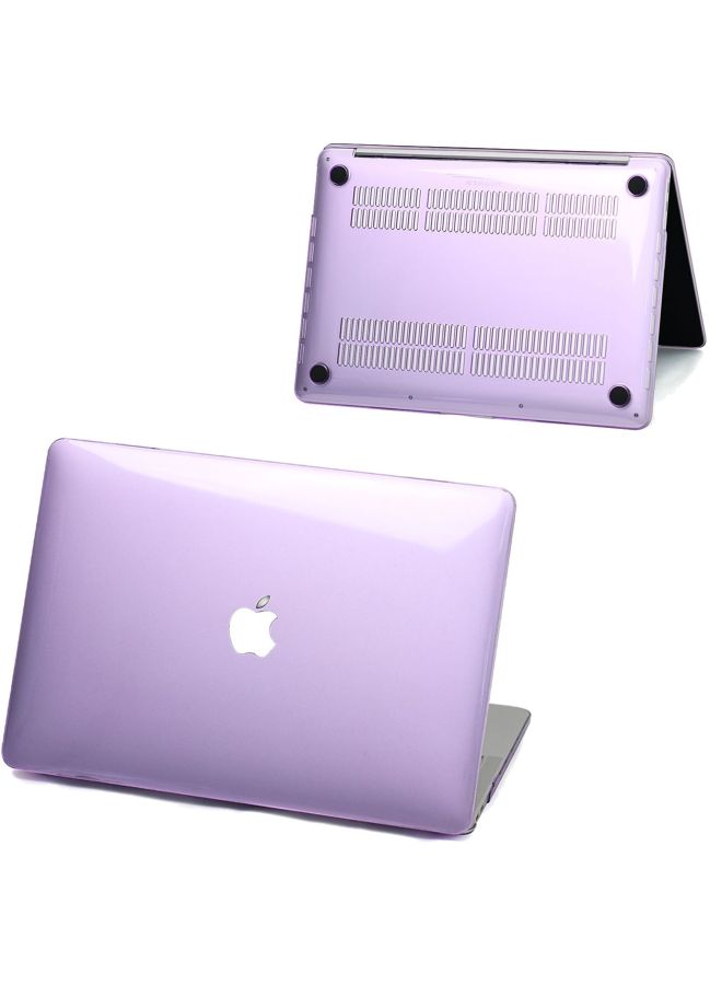 جراب حماية لجهاز كمبيوتر محمول من Apple، جراب حماية لجهاز MacBook، جراب حماية شفاف من الكريستال، معالجة المواد 4-اللون: كريستال أجوف - أرجواني - الموديلات المطبقة: 2023-2021pro16 (A2485/2780/2991) - Image 1