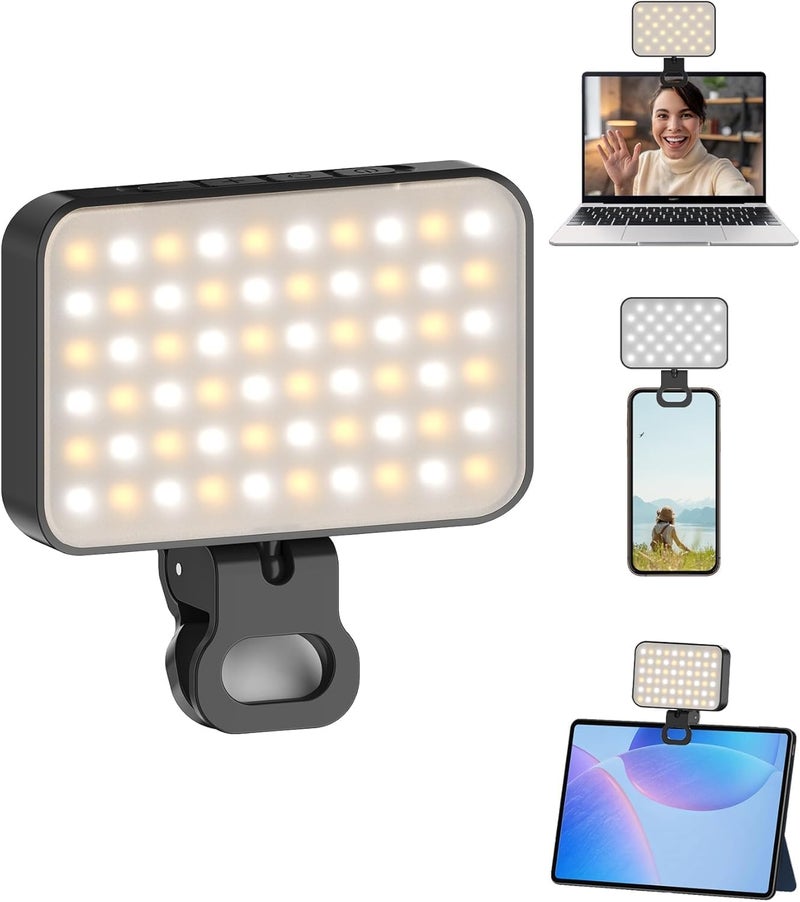 TONEOF Tunov Portable LED Selfie Light with USB-C Charging, 3000-6500K Color Temperature, 3 Lighting Modes & 10 Brightness Levels - Image 1