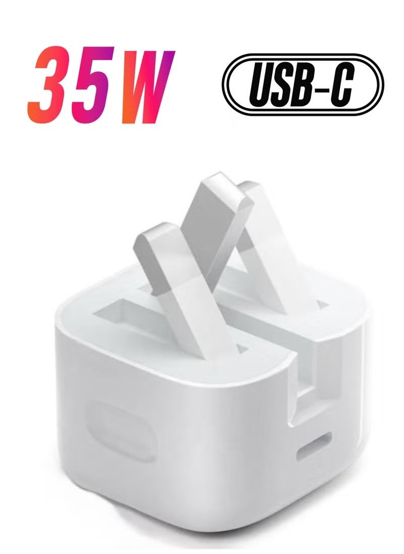 iPhone 35 Watt Fast Charger USB C Wall Fast Charger Compatible with iPhone 16/15/14/14 Pro/14 Pro Max/13/12/SE2020/11/XR/XS Max/X/iPad  - Image 1