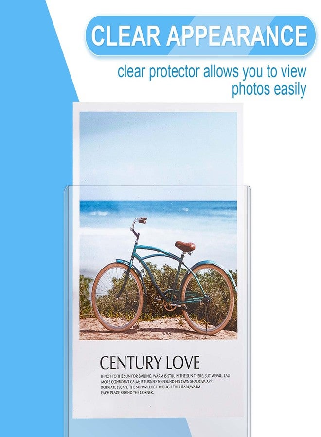 Teling 10 Pcs 5" x 7" Photo Sleeves Rigid Card Protectors Clear Waterproof Hard Plastic Page Sheet Protectors Top Loading Rigid Photo Card Postcard Sleeves for Album Paper Document Holder - Image 4