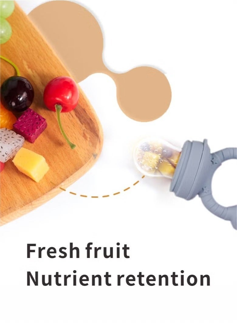 Baby Fresh Food And Fruit Feeding Pacifier,silicone baby teether toy,6+ Months, (blue) - Image 4