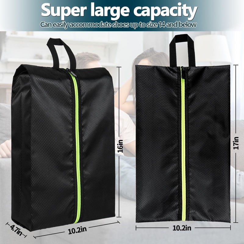 Eopres Shoe Bags for Travel - Set of 3 Pack Large Capacity Oxford Fabric Shoe Bags, Multi-Functional Dust-Proof and Waterproof Men & Women Travel Shoe Bag(Black) - Image 2