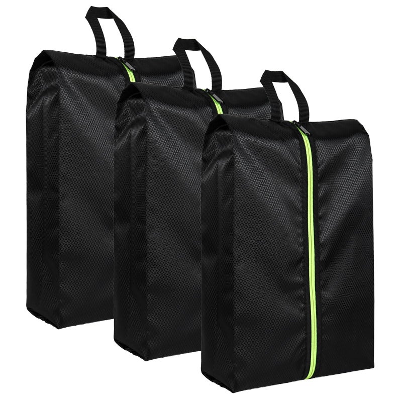 Eopres Shoe Bags for Travel - Set of 3 Pack Large Capacity Oxford Fabric Shoe Bags, Multi-Functional Dust-Proof and Waterproof Men & Women Travel Shoe Bag(Black) - Image 1