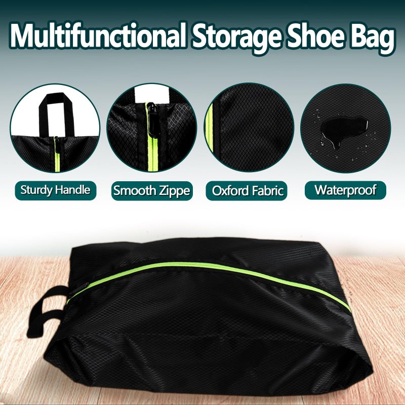 Eopres Shoe Bags for Travel - Set of 3 Pack Large Capacity Oxford Fabric Shoe Bags, Multi-Functional Dust-Proof and Waterproof Men & Women Travel Shoe Bag(Black) - Image 3
