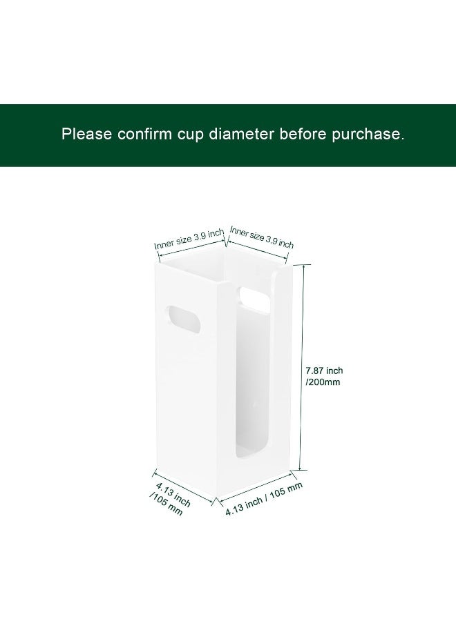 TPGP Disposable Coffee Cup Dispenser With Handles, Countertop Or Wall Mount Hot/Cold Drink Cup And Lid Holder - Bathroom/Kitchen/Office Acrylic Cup Lid Storage Organizer  - Image 2