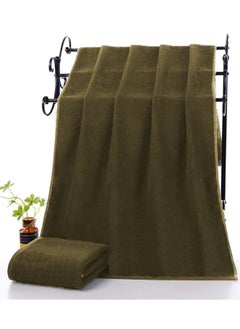 MAXQON Pack Of 2 - Beach Towel - 100% Cotton 600 GSM Over Sized (90x180cm), Highly Absorbent Bath Sheet For Pool, Beach, Fitness, Sports, Yoga, Color-Brown  - Image 2