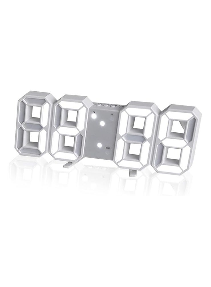ساعة حائط رقمية ثلاثية الأبعاد LED للطاولة وساعة منبه لسطح المكتب وضوء ليلي للمنزل وغرفة المعيشة والمكتب  - Image 1