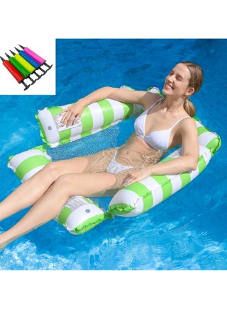 Inflatable Pool Float Chair Lounge for Adults and Kids Floating,Stripe Pattern Float Hammock for Pool Party Summer Water Fun - pzsku/Z558E6454DC57D57AC496Z/45/1746221824/1b361c30-6d08-4234-8710-cd76cb98e99c