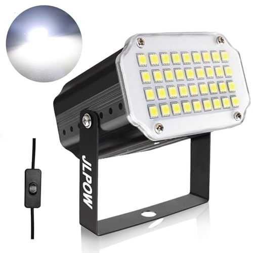 JLPOW Halloween White Strobe Light,Super Bright 36 LED Mini Strobe Lights for Party Sound Activated Strobe Lights,Best for Parties Club Disco KTV Bar Xmas Show (No Remote) - Image 1