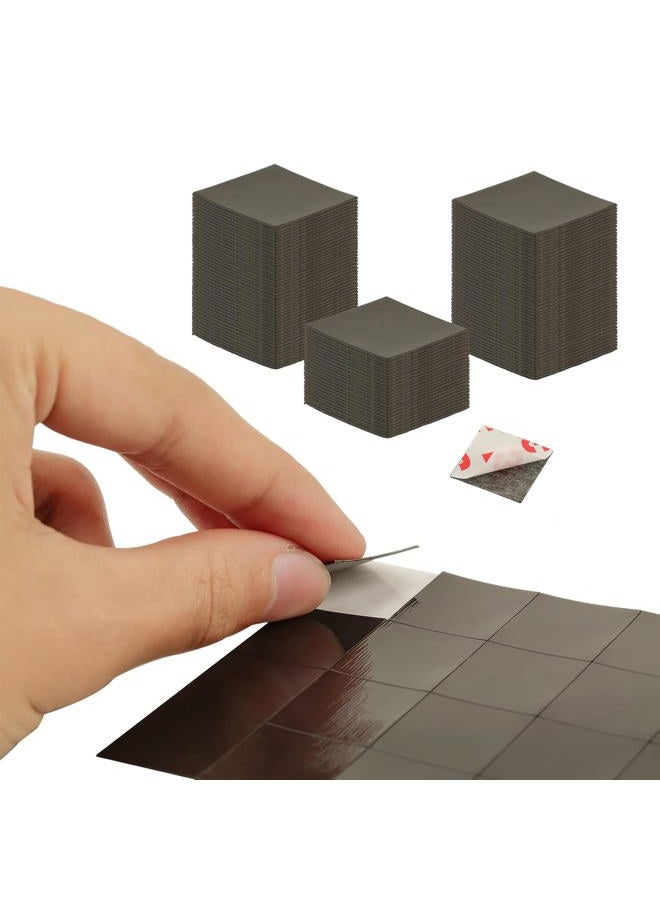 CHUNNIAO Thin Magnetic Tape Strip,Pre Cut Magnet Squares with Self Adhesive(288 PCS 3/4" x 3/4"),Sticky Magnets for Photos,Peel and Stick ONLY for Cards/Picture/Paper (16 mil Magnet) - Image 1