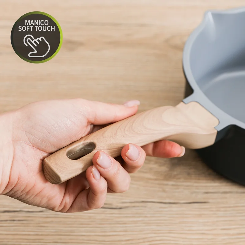 Simply Kitchen Kasanova-Ecopetra Ceramic Casserole 18 Cm 1 Handle-Grey