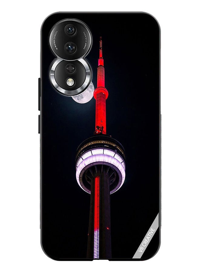 VR CREATIVE Protective Case Cover For Honor 80 Cn Tower Lightup Red Design Multicolour - Image 1
