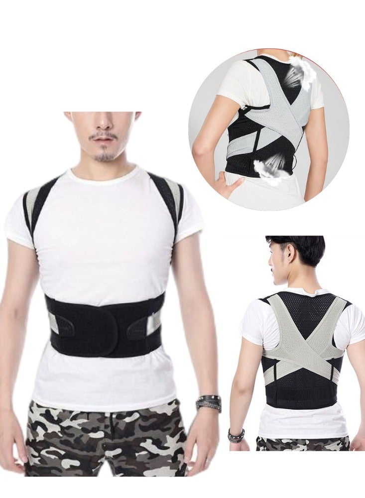 حزام تصحيح حزام U+ ، تصحيح الظهر وتصحيح الموضع للرجال والنساء تصحيح الظهر تصحيح الخلفية الظهر والفقس وتصحيح الحدباء لتصحيح العمود الفقري دعم المدرب القابل للتعديل (الحجم: L) - Image 1