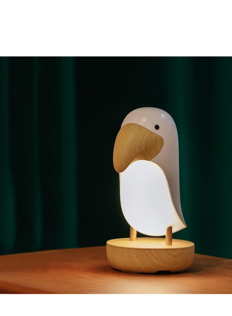 SYOSI Cartoon Animal Toucan Bird Night Light, LED Charging Desk Lamp for Kids, Portable Creative Design Decorations Toys, Suitable for Kids Girls Teenages - Image 1