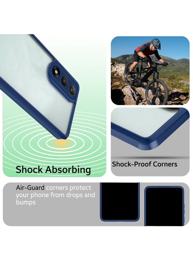 Wtech OnePlus Nord 5 / OnePlus Ace 5 Ultra 5G 2025 Hybrid TPU Silicone with Raised Armour Bumpers Slim Case Cover (MCAPSA) - Clear/Navy Blue - Image 3