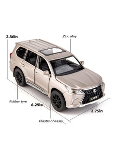 General 1/32 for Lexus LX570 off-road luxury SUV model car zinc alloy pullback toy car  with sound and light suitable for children  boys  girls gifts  - Image 4