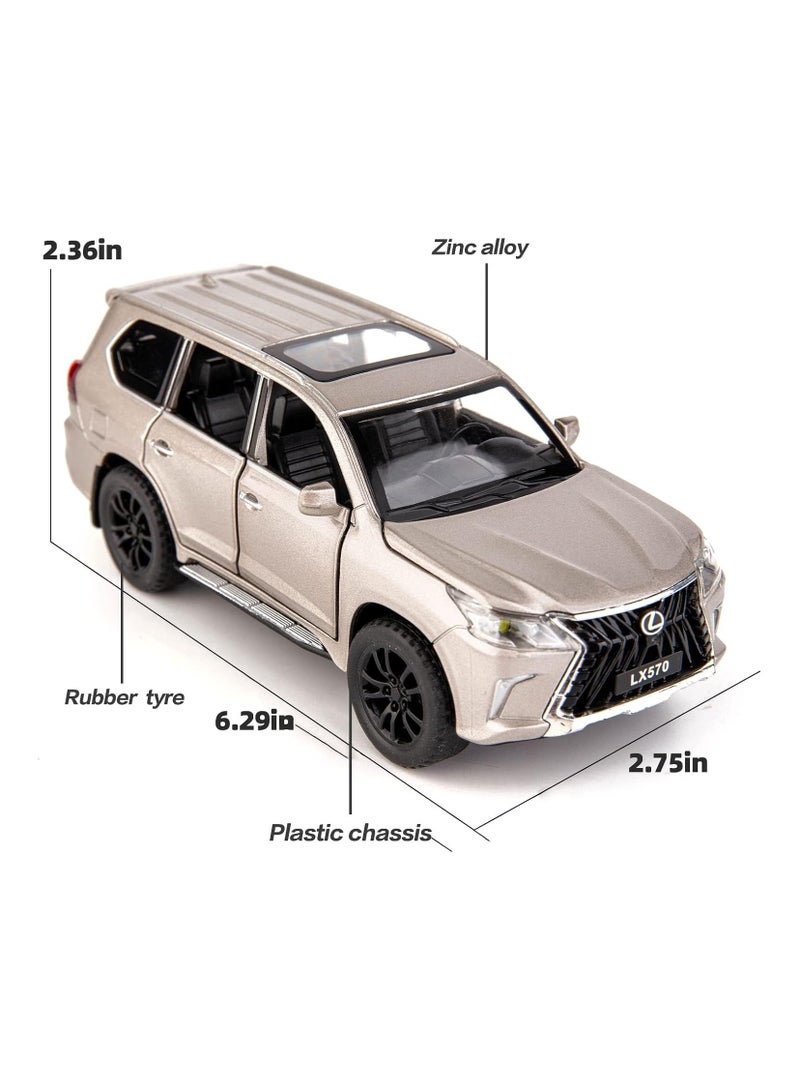 general 1/32 for Lexus LX570 off-road luxury SUV model car zinc alloy pullback toy car  with sound and light suitable for children  boys  girls gifts - Image 4
