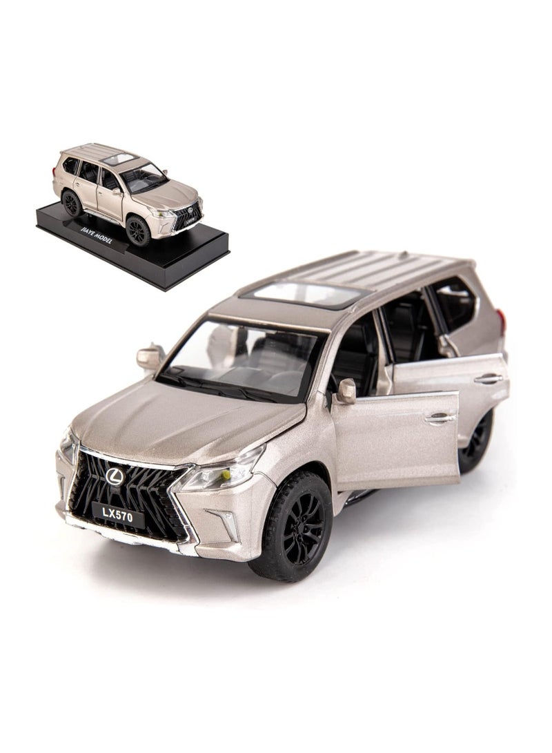 general 1/32 for Lexus LX570 off-road luxury SUV model car zinc alloy pullback toy car  with sound and light suitable for children  boys  girls gifts - Image 1