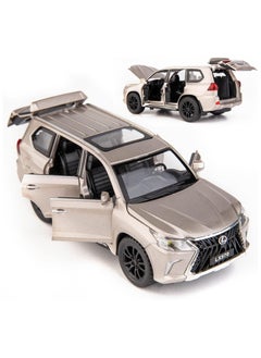 General 1/32 for Lexus LX570 off-road luxury SUV model car zinc alloy pullback toy car  with sound and light suitable for children  boys  girls gifts  - Image 2