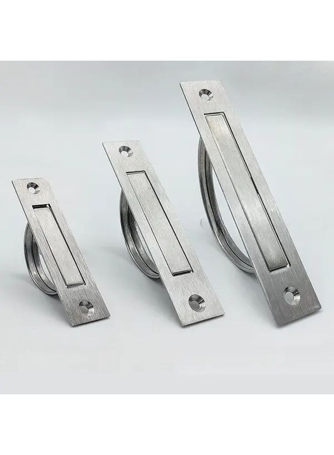 Hidden Door Handle Bright Chrome 100mm Push Button Invisible Design Stainless Steel Cabinet Pull - Image 4