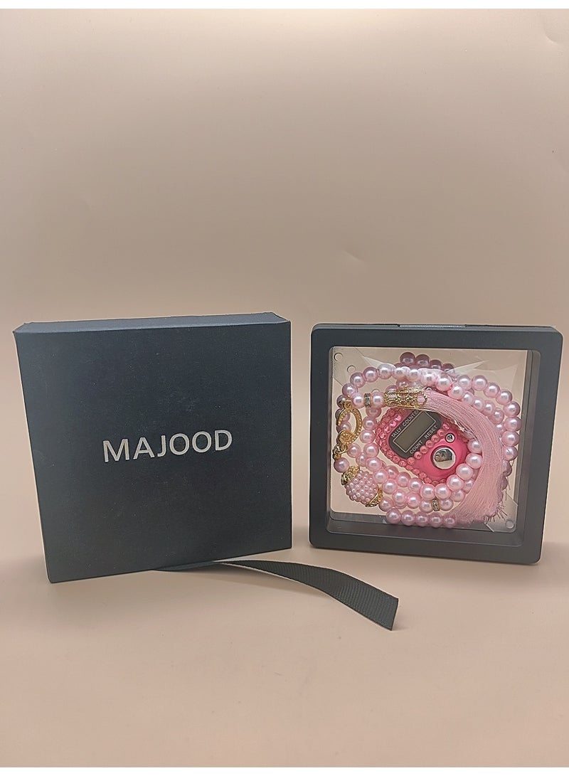 MAJOOD 99 Pink Prayer Beads Counter Gift Box Set - Image 3
