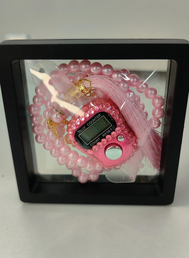 MAJOOD 99 Pink Prayer Beads Counter Gift Box Set - Image 4