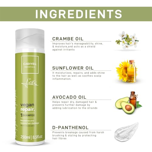CADIVEU Vegan Repair Shampoo (250ml) - Image 3